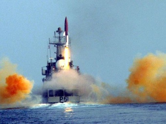 Испытание ракеты Dhanush. Фото с сайта hinduonnet.com